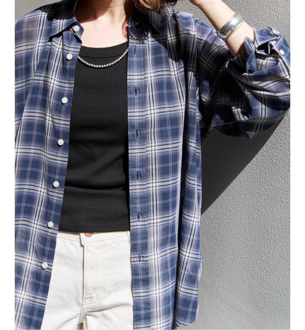 Spick and Span「《予約》コットンボイルチェックシャツ」|シャツ・ブラウス|