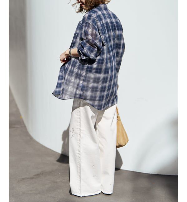 Spick and Span「《予約》コットンボイルチェックシャツ」|シャツ・ブラウス|