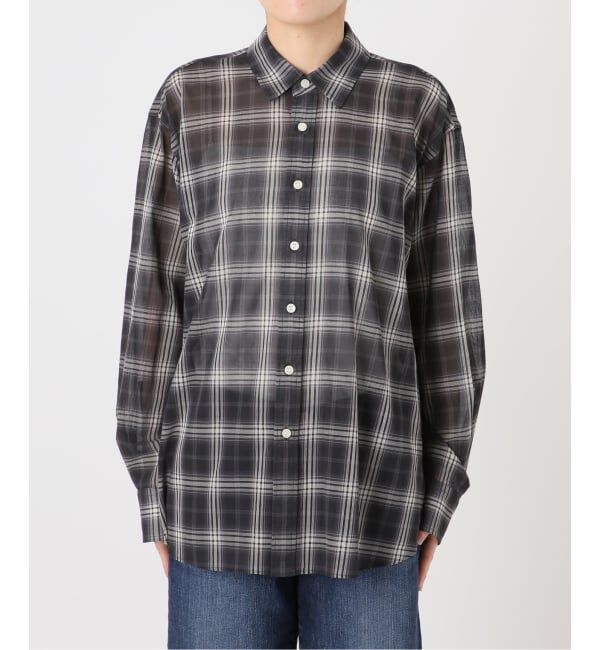 Spick and Span「《予約》コットンボイルチェックシャツ」|シャツ・ブラウス|