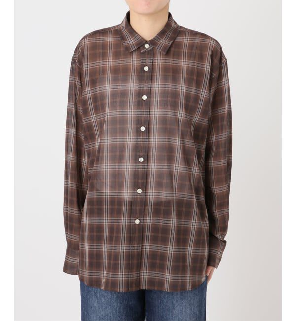 Spick and Span「《予約》コットンボイルチェックシャツ」|シャツ・ブラウス|