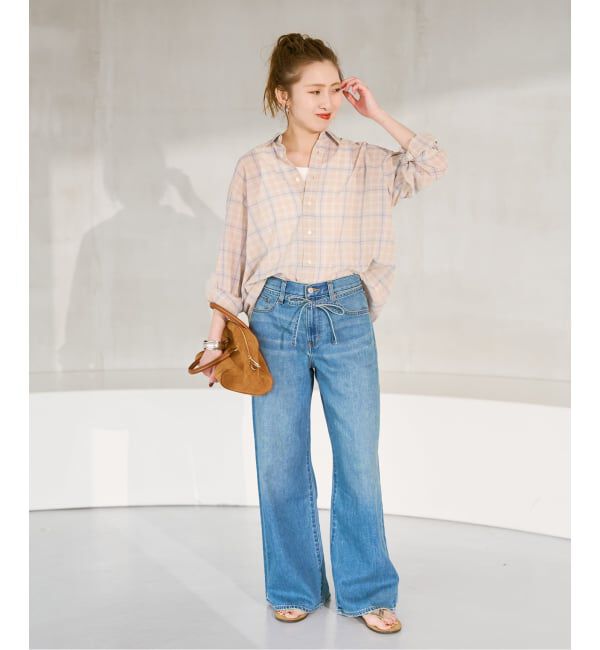 Spick and Span「《予約》コットンボイルチェックシャツ」|シャツ・ブラウス|