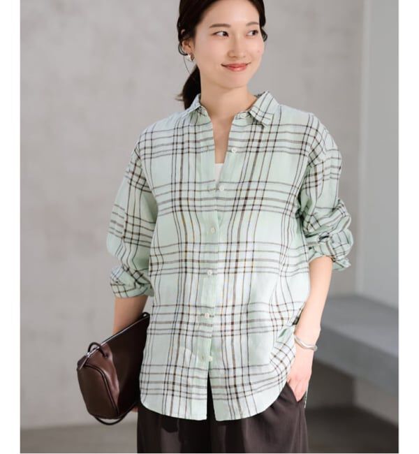 FRAMeWORK「≪一部カラーWEB限定 / 追加予約≫フレンチリネンレギュラーシャツ 3」|シャツ・ブラウス|