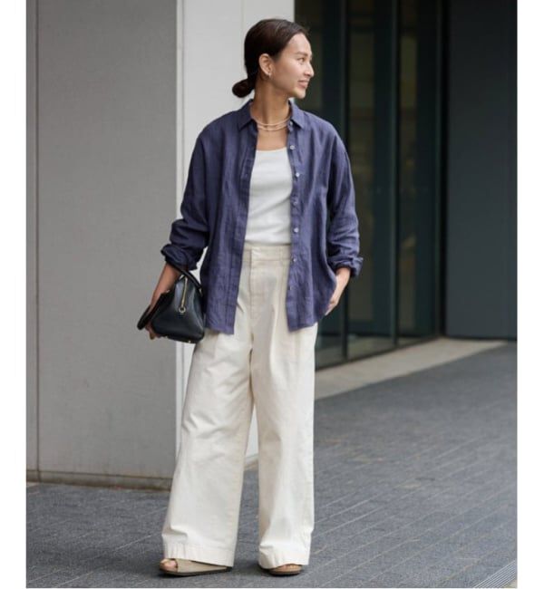 FRAMeWORK「≪一部カラーWEB限定 / 追加予約≫フレンチリネンレギュラーシャツ 3」|シャツ・ブラウス|