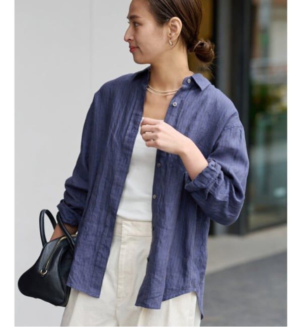 FRAMeWORK「≪一部カラーWEB限定 / 追加予約≫フレンチリネンレギュラーシャツ 3」|シャツ・ブラウス|