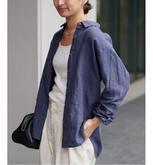 FRAMeWORK「≪一部カラーWEB限定 / 追加予約≫フレンチリネンレギュラーシャツ 3」|シャツ・ブラウス|