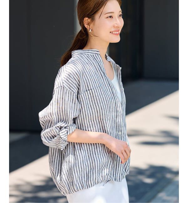 FRAMeWORK「≪追加≫フレンチリネンドロストシャツ 2」|シャツ・ブラウス|