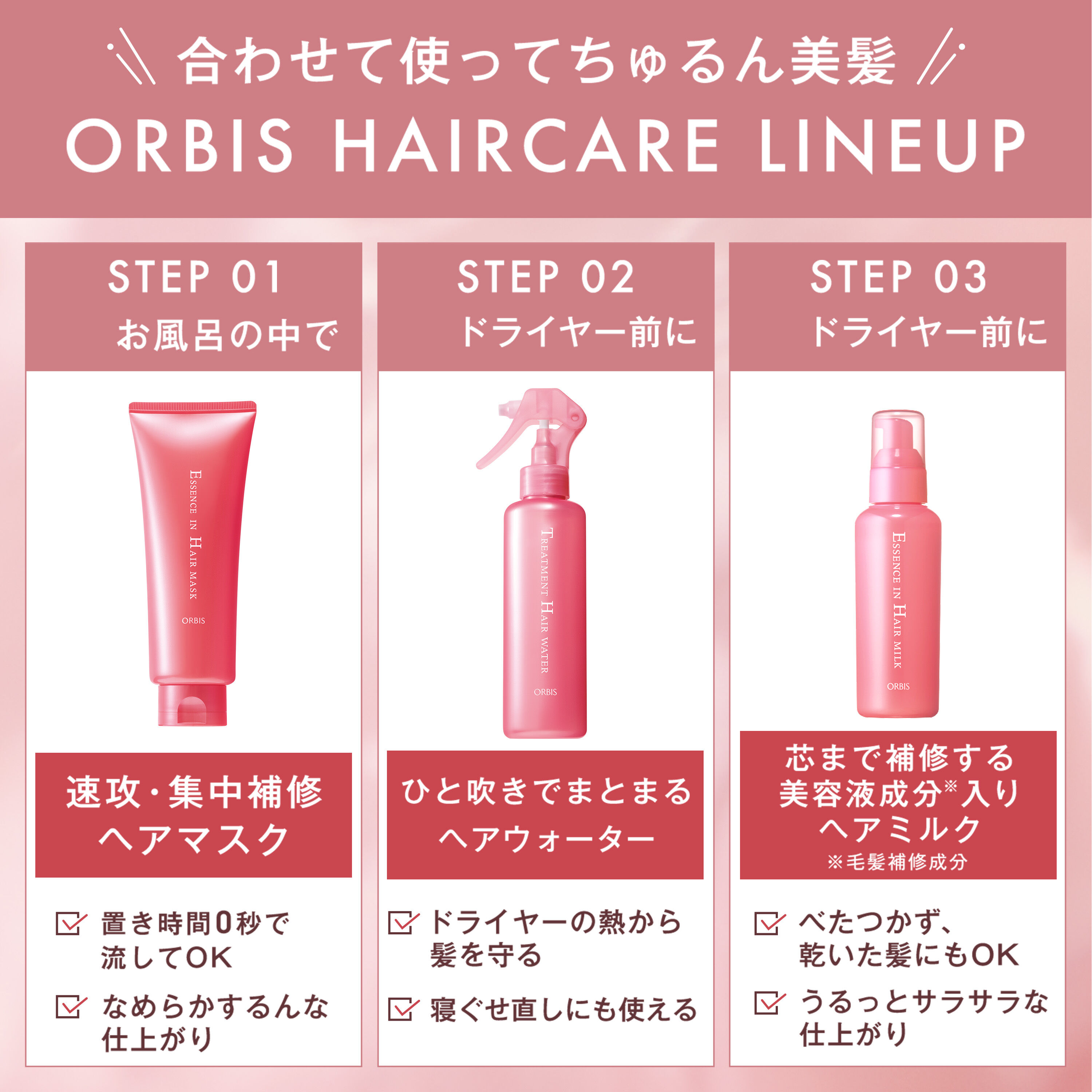 ORBIS「トリートメントヘアウォーター　つめかえ用　」|洗い流さないトリートメント|