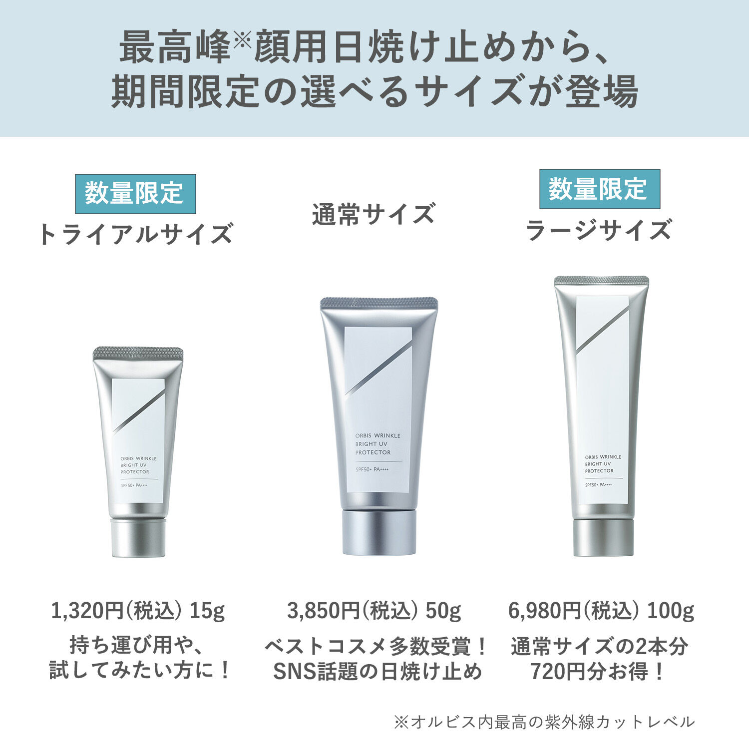 ORBIS「ORBIS オルビス リンクルブライトUVプロテクター 医薬部外品 50g SPF50・PA++++」|美容液・オイル・クリーム|