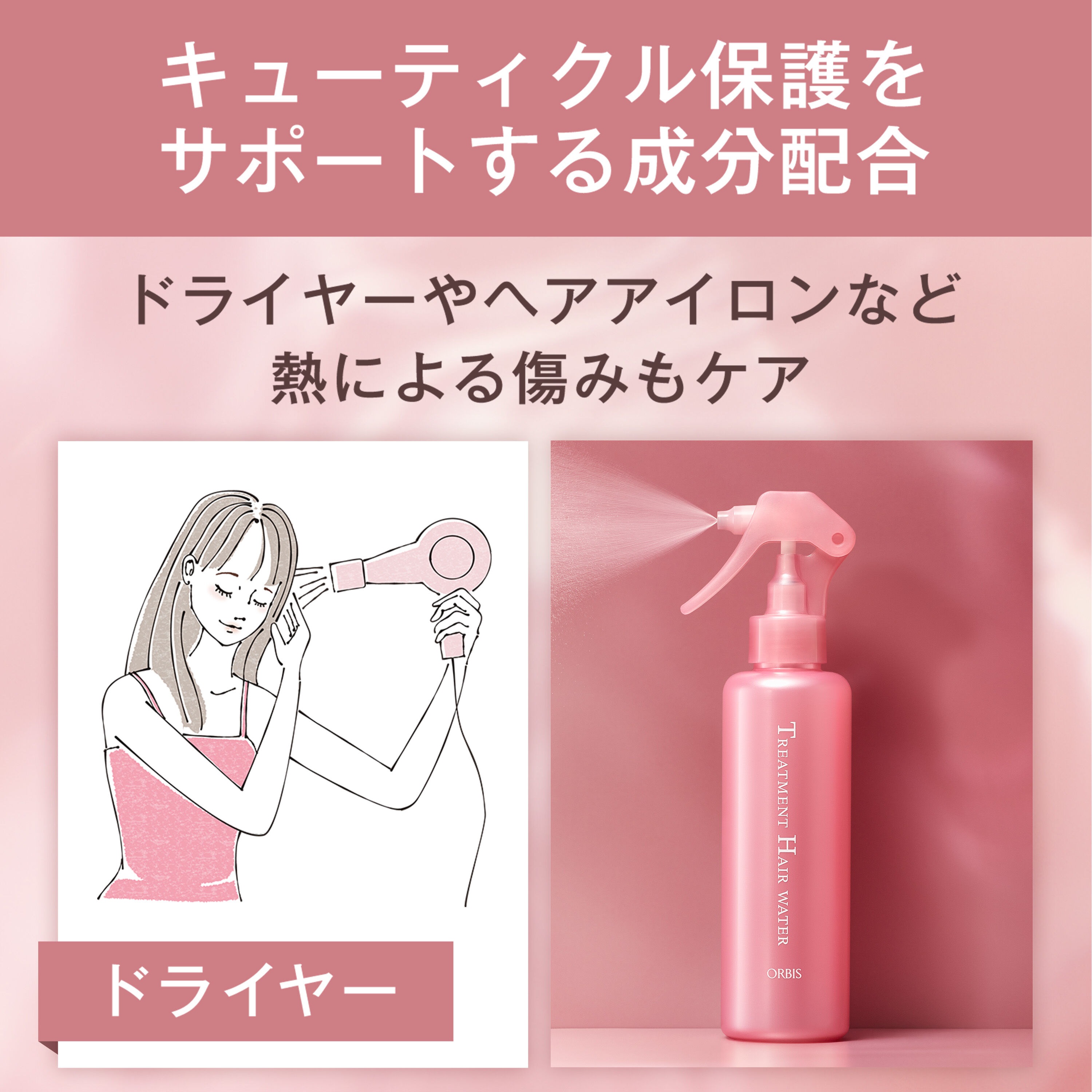 ORBIS「トリートメントヘアウォーター　サンリオキャラクターズ 限定コラボデザイン　ボトル入り　180ml」|洗い流さないトリートメント|