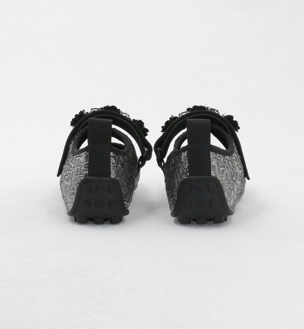 SY UNITED ARROWS「＜SY＞フラワービジューベルクロメタリック フラット20&uarr;」|パンプス|