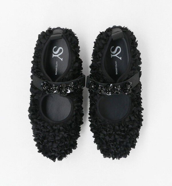 SY UNITED ARROWS「＜SY＞ フラワービジューベルクロ フラット20&uarr;」|パンプス|
