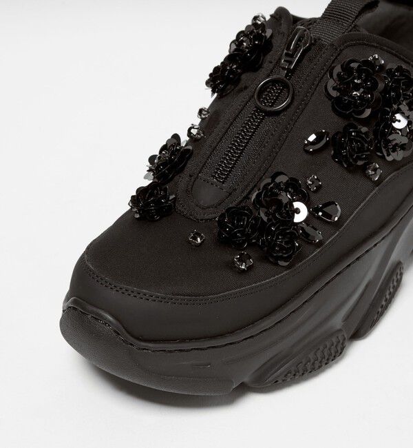 SY UNITED ARROWS「＜SY＞フラワービジュー ジップ スニーカー55&uarr;」|スニーカー|