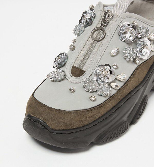 SY UNITED ARROWS「＜SY＞フラワービジュー ジップ スニーカー55&uarr;」|スニーカー|