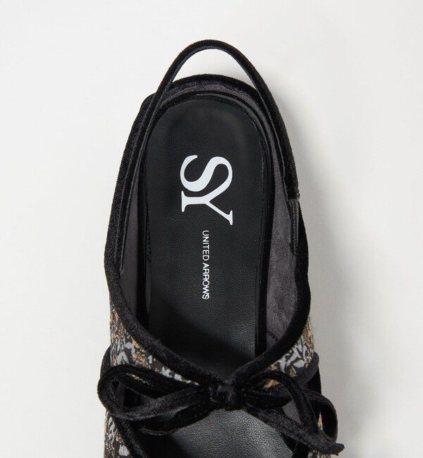 SY UNITED ARROWS「＜SY＞ポインテッド リボン バックベルト フラット15&uarr;」|パンプス|
