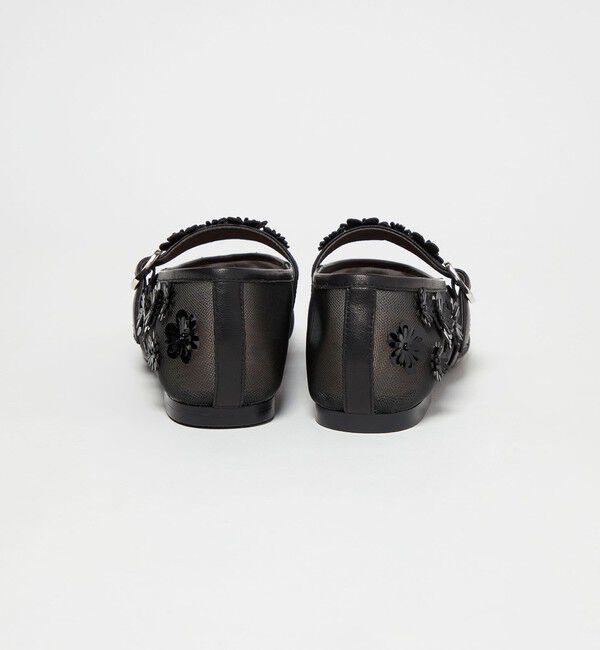 ODETTE E ODILE「フラワーモチーフメリージェーンフラット10&uarr;」|パンプス|