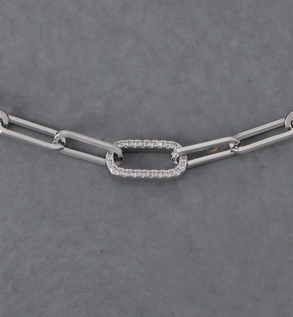 UNITED ARROWS「オーバルパヴェ チェーンネックレス」|ネックレス|