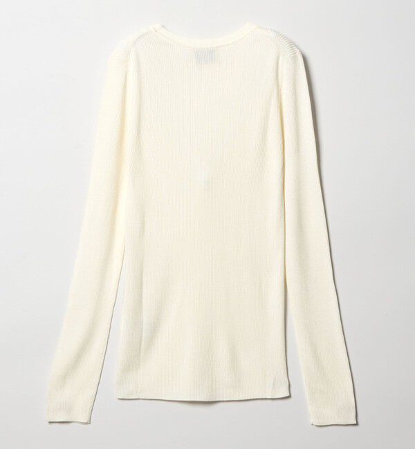 UNITED ARROWS「シルク リブ クルーネック ニット」|ニット・セーター|