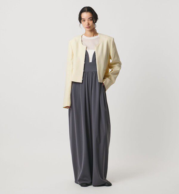 AEWEN MATOPH「＜AEWEN MATOPH＞Uネックショートジャケット」|ノーカラージャケット|