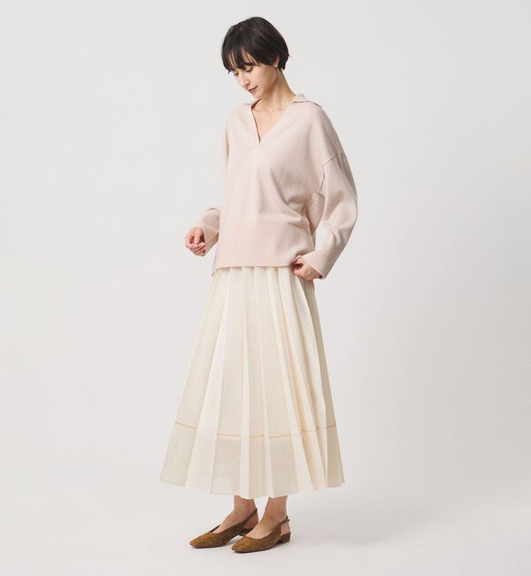 UNITED ARROWS「オーガンジー プリーツスカート」|スカート|