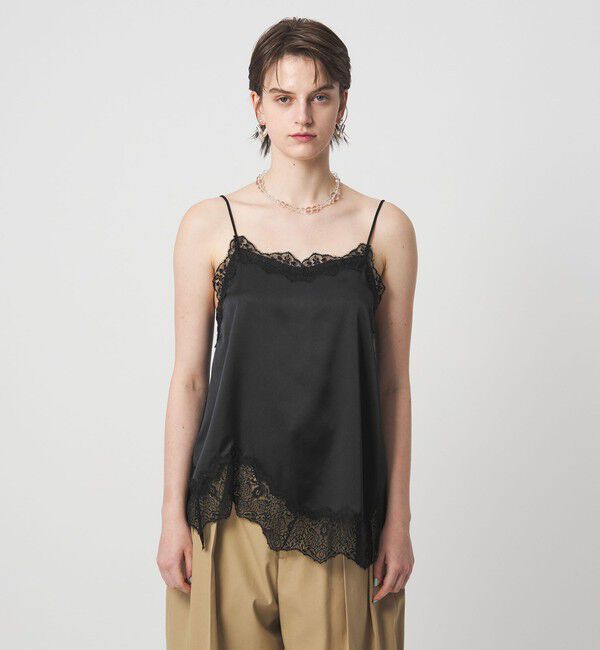 ASTRAET「＜ASTRAET＞サテン レース コンビ キャミソール」|シャツ・ブラウス|