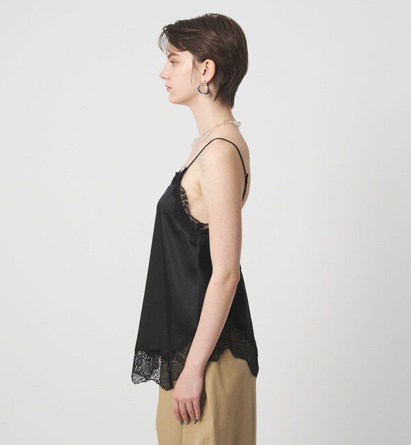 ASTRAET「＜ASTRAET＞サテン レース コンビ キャミソール」|シャツ・ブラウス|
