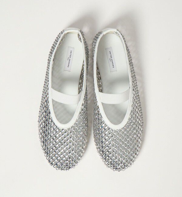 UNITED ARROWS「メッシュ ビジュー フラットシューズ」|パンプス|