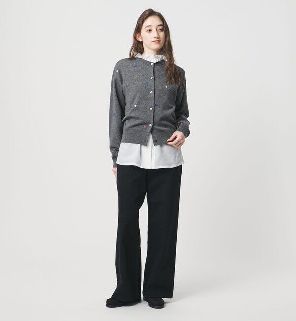 UNITED ARROWS「フラワー エンブロイダリー カーディガン」|カーディガン|