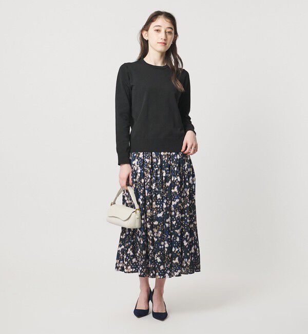 UNITED ARROWS「レディー フラワービジュー ニット‐ ウォッシャブル‐」|ニット・セーター|