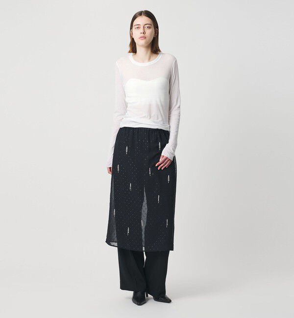 AEWEN MATOPH「＜AEWEN MATOPH＞シアークルーネック ロングスリーブカットソー」|Tシャツ・カットソー|