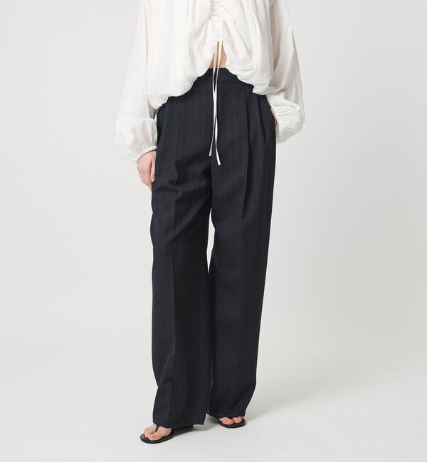 AEWEN MATOPH「＜AEWEN MATOPH＞ダブルタックワイドパンツ」|チノ|NAVY