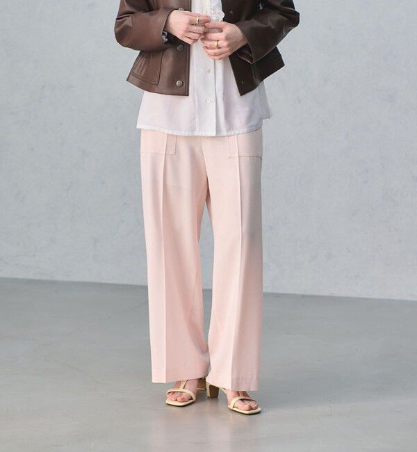 UNITED ARROWS「アセテートポリエステル ベイカーパンツ」|チノ|