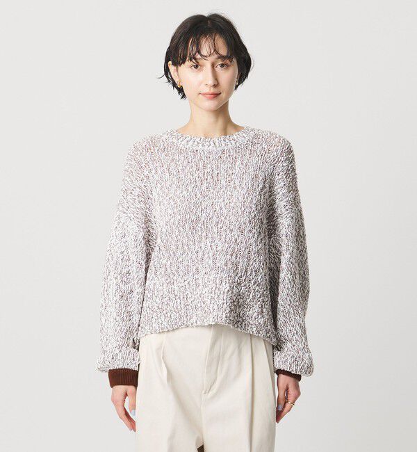 UNITED ARROWS「カラーミックス クルーネックニット」|ニット・セーター|