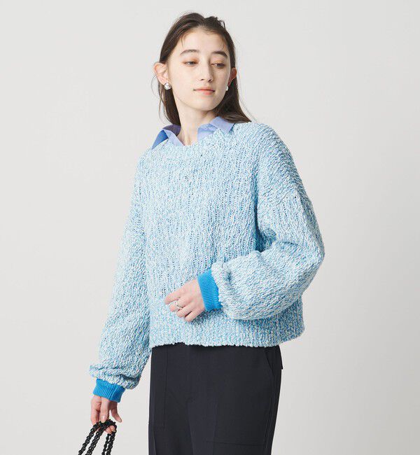 UNITED ARROWS「カラーミックス クルーネックニット」|ニット・セーター|TURQUOISE