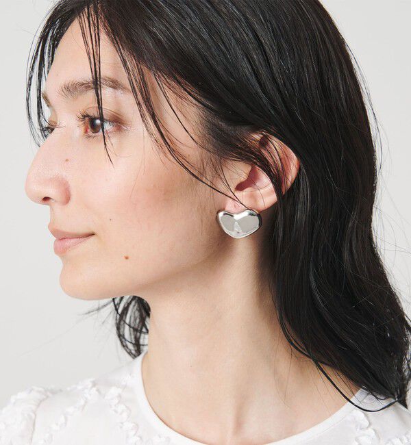 UNITED ARROWS「デフォームドハート イヤリング」|イヤリング|SILVER