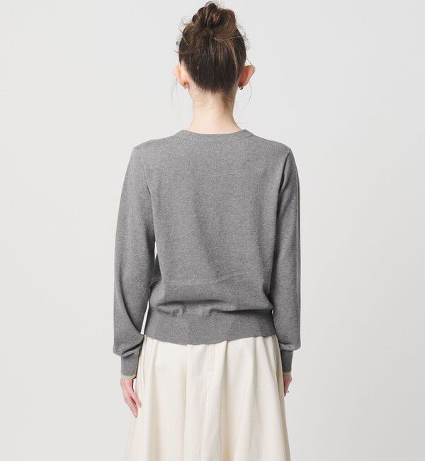 UNITED ARROWS「エンブロイダリー バイカラー カーディガン ‐ウォッシャブル‐」|カーディガン|