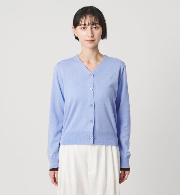 UNITED ARROWS「エンブロイダリー バイカラー カーディガン ‐ウォッシャブル‐」|カーディガン|