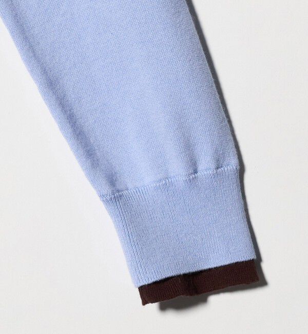 UNITED ARROWS「エンブロイダリー バイカラー カーディガン ‐ウォッシャブル‐」|カーディガン|