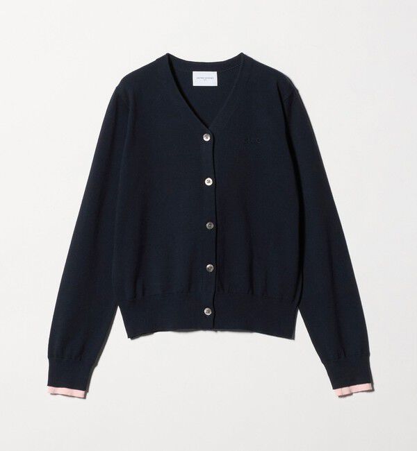 UNITED ARROWS「エンブロイダリー バイカラー カーディガン ‐ウォッシャブル‐」|カーディガン|