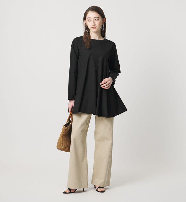 UNITED ARROWS「バイアス フレア チュニック ブラウス ‐ウォッシャブル‐」|シャツ・ブラウス|