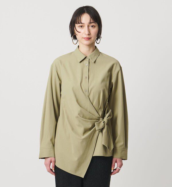 UNITED ARROWS「ドレープ ギャザー シャツ ‐ウォッシャブル‐」|シャツ・ブラウス|