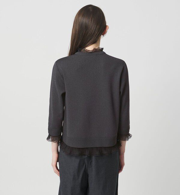 UNITED ARROWS「４WAY チュール フリル カーディガン」|カーディガン|