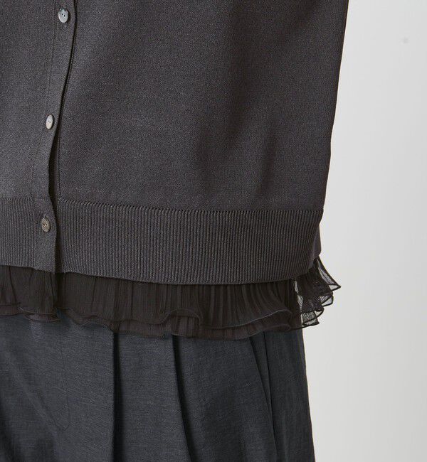 UNITED ARROWS「４WAY チュール フリル カーディガン」|カーディガン|