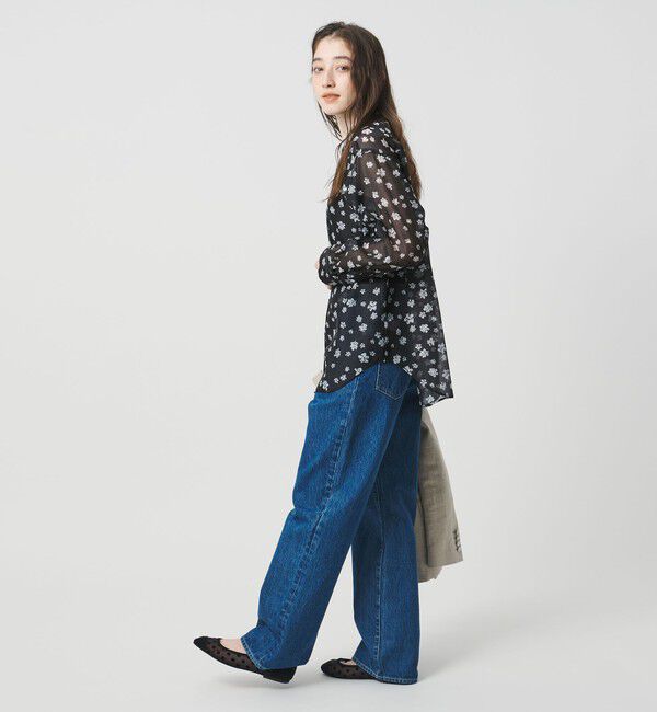 UNITED ARROWS「プリント バンドカラー シャツ」|シャツ・ブラウス|