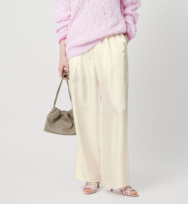 UNITED ARROWS「シルクライク イージーパンツ」|チノ|