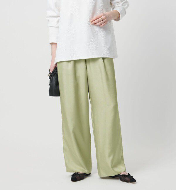 UNITED ARROWS「シルクライク イージーパンツ」|チノ|