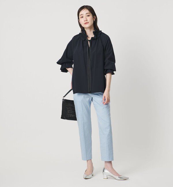 UNITED ARROWS「シャイニー スリム パンツ ‐ストレッチ ウォッシャブル‐」|スラックス|