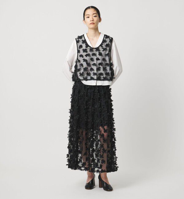 AEWEN MATOPH「＜AEWEN MATOPH＞ドットチュールリボンノースリーブ」|シャツ・ブラウス|