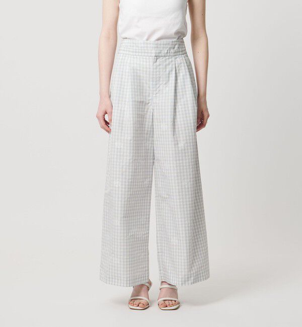 UNITED ARROWS「ギンガムチェック フラワー ジャガード ワイドパンツ ‐ウォッシャブル‐」|その他|