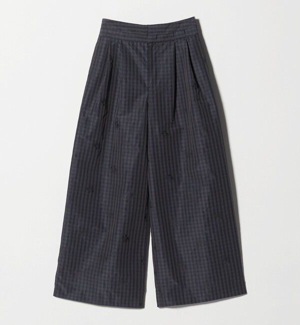 UNITED ARROWS「ギンガムチェック フラワー ジャガード ワイドパンツ ‐ウォッシャブル‐」|その他|