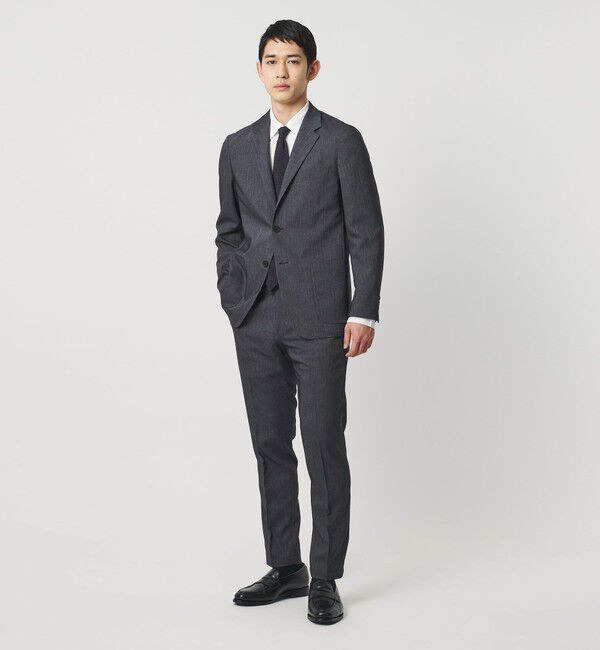 UNITED ARROWS「デニムライク シングル ２ボタン テーラード ジャケット UA COZY　ウォッシャブル　ヨコストレッチ　防しわ」|テーラードジャケット|